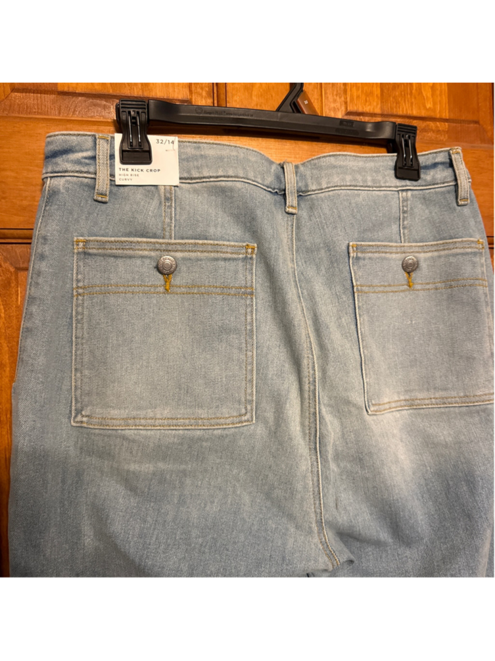 Loft patch pocket kick crop jeans 14 - Picture 5 of 8